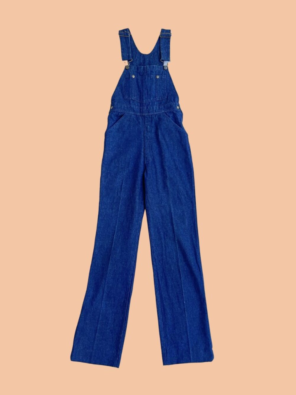Vintage Dark Wash Wide Leg Denim Overalls